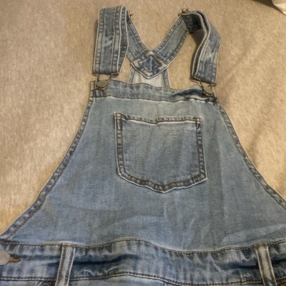 Never worn skirt overalls. Blue Jean material super soft. - Picture 2 of 4